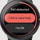 A photo of the Pixel Watch's fall detection feature